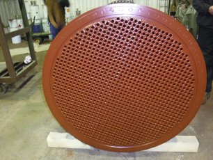 Tube Bundle Heat Exchanger after completion of the re-coating process with Si 57 E, ready for delivery