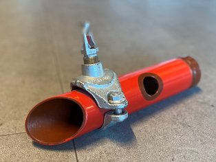 Cross section of a Sprinkler pips lined with MIC Shield by CP Phenolic, a modified Si 57 E coating