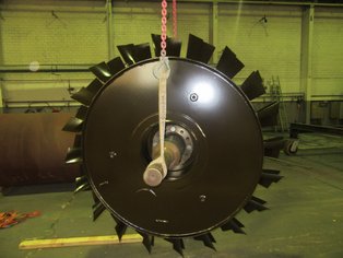 Turbine wheel coated with Heat Cured Phenolic Si 14 E ready for delivery
