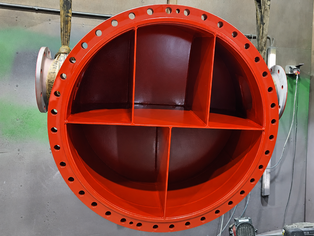 Completely restored gasket seat following repair with Ceramoclad 221 and reinstatement of the Si 14 EG lining