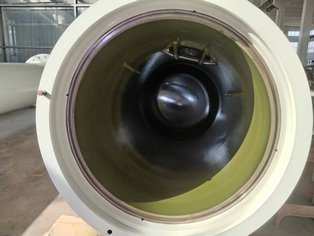 A prover loop section for use with crude oil, internally coated with single-component, phenolic-based, heat-cured lining Si 14 E