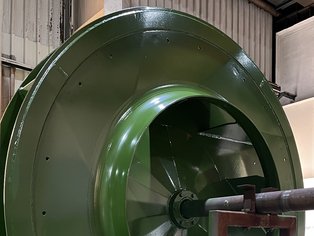 Impeller with approx. 2800mm diameter coated with Si 14 E