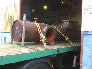 Sezione inferiore di una torcia rivestita con Si 14 EG, pronta per la consegna